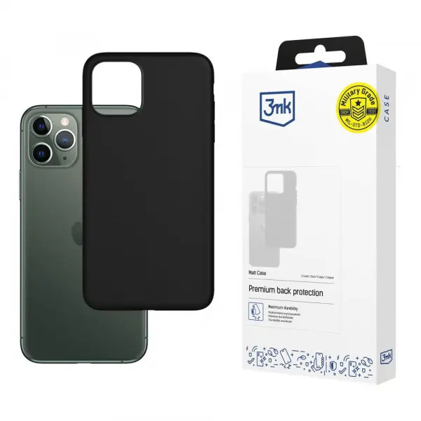 Husa pentru Apple iPhone 12 / 12 Pro, 3MK, Neagra Mata