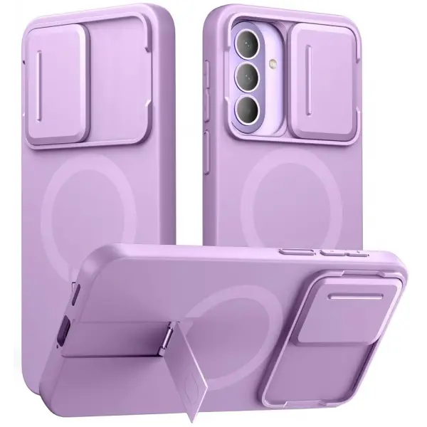 Husa MagSafe pentru Samsung Galaxy A57 5G, Tech-Protect, Kevlar Aura, Violet