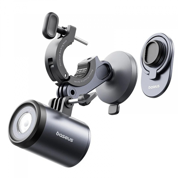 Suport Bicicleta cu Lanterna Baseus PrimeTrip 2in1, Universal, Negru C12569000121-00