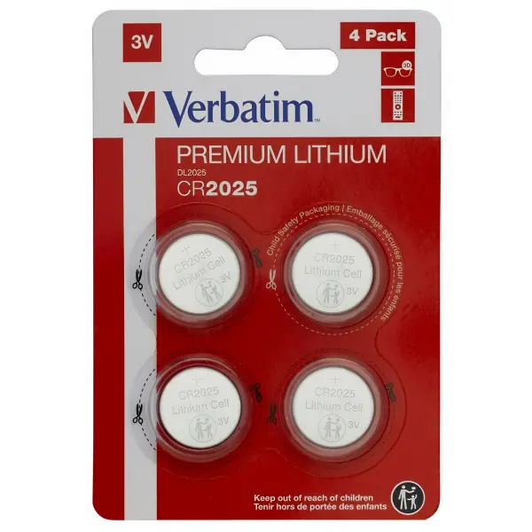 Baterie Verbatim Premium, CR2025, Set 4 bucati 49532