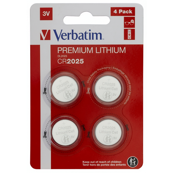 Baterie Verbatim Premium, CR2025, Set 4 bucati 49532