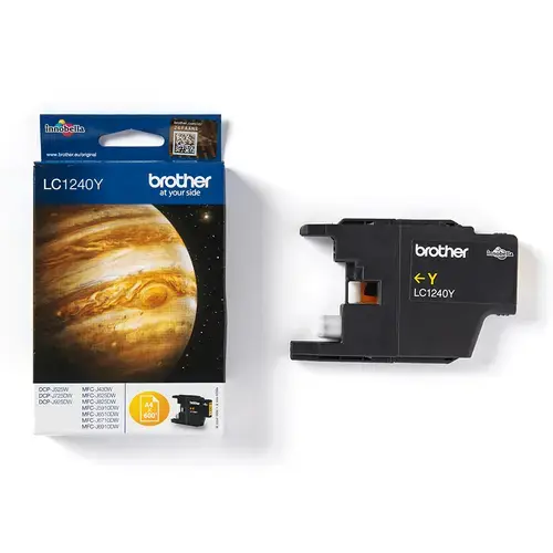 Cartus cerneala Brother LC-1240Y, acoperire 600 pagini (Galben)