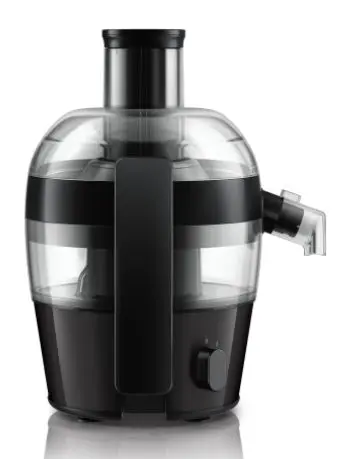 Storcator de fructe Philips Viva Collection HR1832/00, 500 W, Tehnologie Quick Clean, 1.5 L, Accesoriu anti-picurare (Negru)