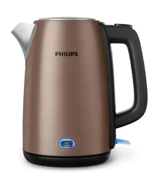 Fierbator de apa Philips Viva Collection HD9355/92, 1.7 L, 2060 W (Negru/Cupru)