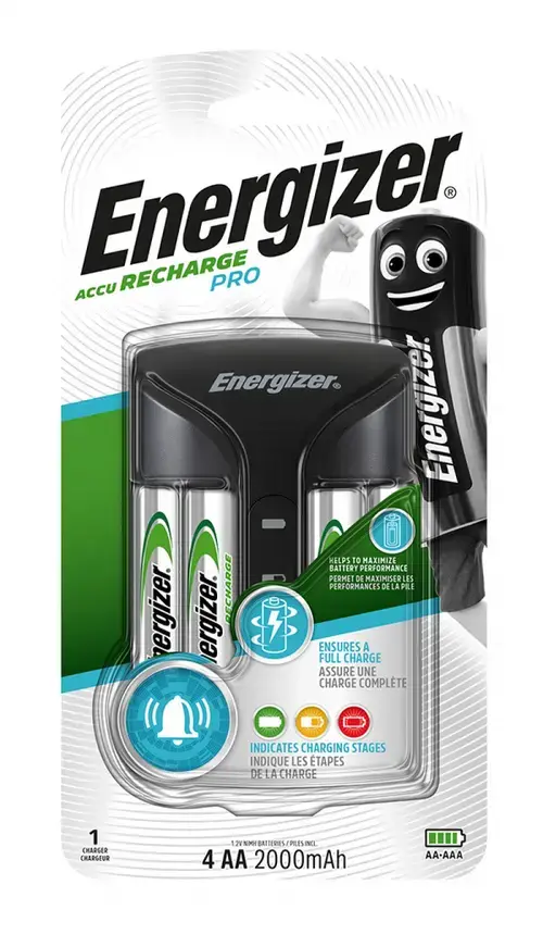 Incarcator Acumulator Energizer EN-398373, Pro Power Plus, AA, AAA + 4 Baterii 2000 mAh incluse