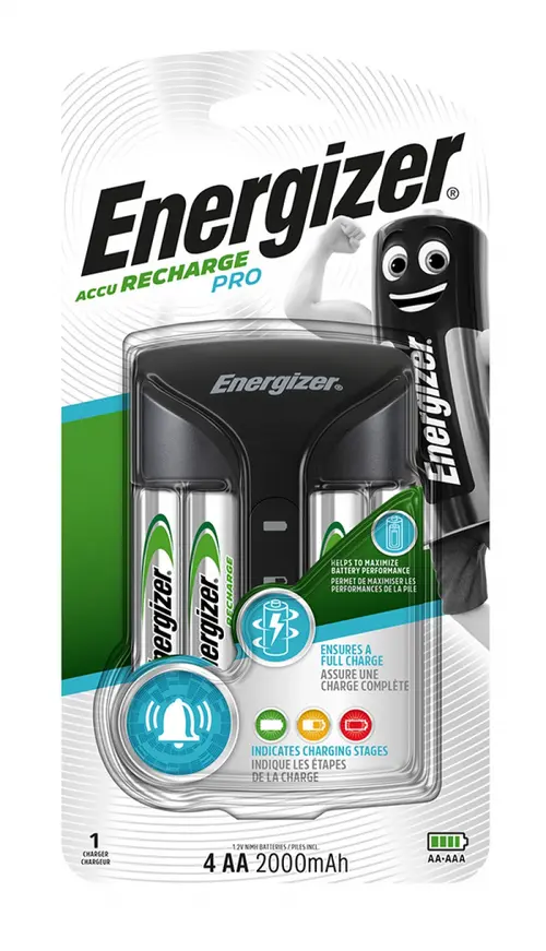 Incarcator Acumulator Energizer EN-398373, Pro Power Plus, AA, AAA + 4 Baterii 2000 mAh incluse