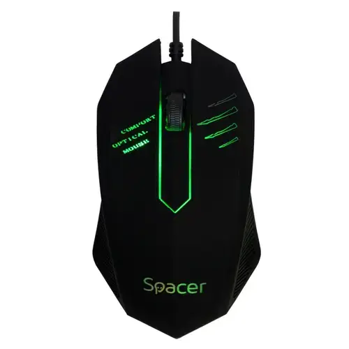 Mouse Gaming Spacer SPMO-M20, 1000 dpi, RGB (Negru)