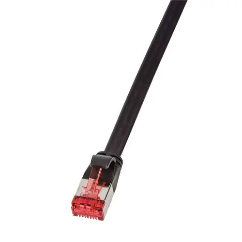 Cablu plat, Logilink, U/FTP SlimLine, Cat.6A, 3m, Negru