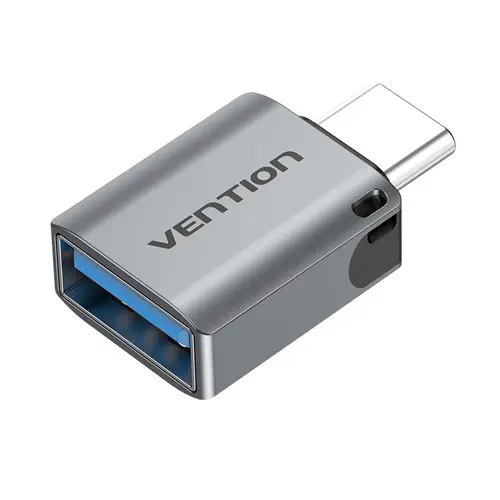 Adaptor Vention CDQH0, USB Mama to USB-C, Aluminiu, Gri