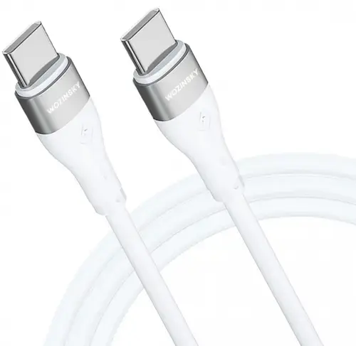 Cablu Incarcare USB-C - USB-C WZK WSTCC1, 65W, 1m, Alb