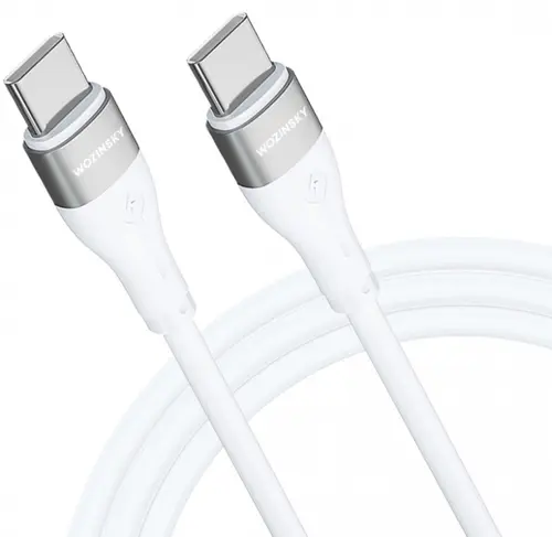Cablu Incarcare USB-C - USB-C WZK WSTCC1, 65W, 1m, Alb