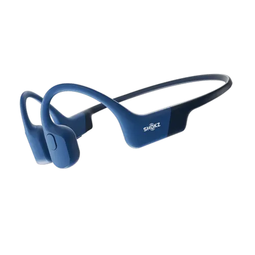 Casti alergare Shokz OpenRun, Bluetooth, Waterproof, Conductie Osoasa, USB-C (Albastru)