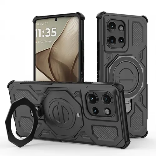 Husa pentru Motorola Edge 50, Techsuit Carbon Shield Pro (Negru)
