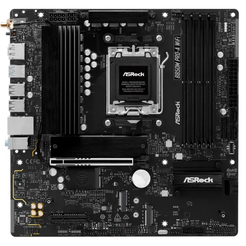 Placa de baza ASRock B850M PRO-A WiFi, AMD B850, AM5, DDR5, mATX