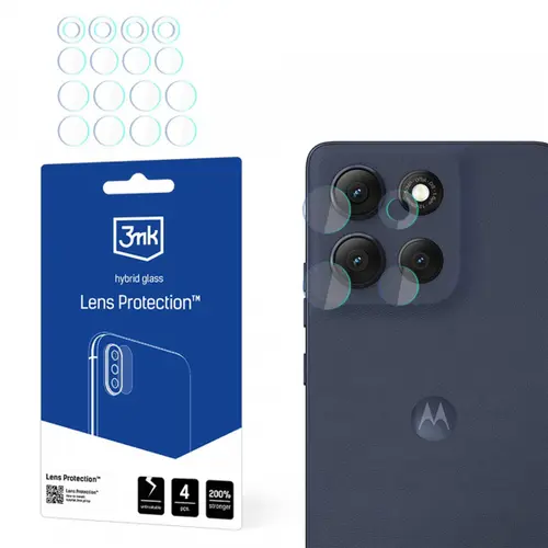 Folie de protectie Camera Spate 3MK Protection pentru Motorola Moto G86 Power / G86, Sticla Securizata, Set 4 bucati