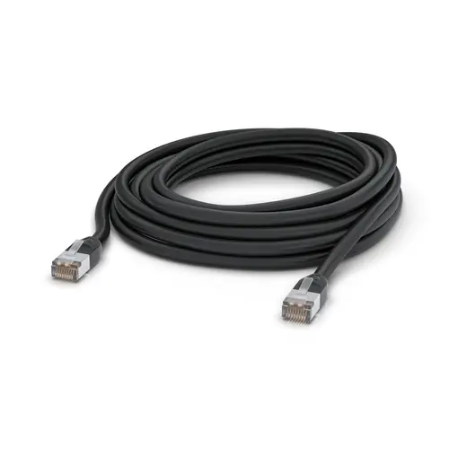 Cablu de retea pentru exterior, Ubiquiti, Cat.5e STP, Negru, 8m