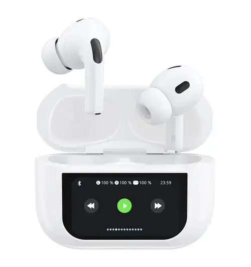 Casti True Wireless Dudao U19 Display, Bluetooth, Alb
