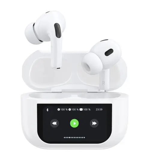 Casti True Wireless Dudao U19 Display, Bluetooth, Alb