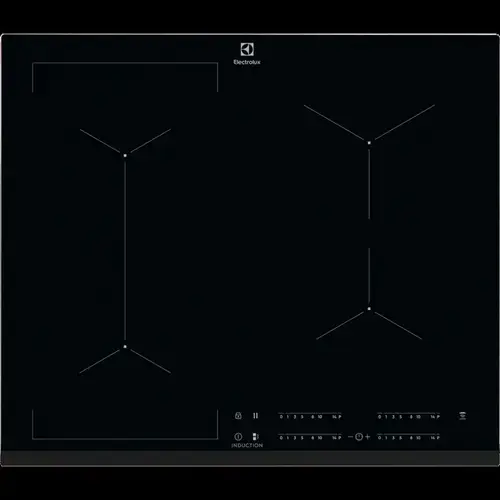Plita cu inductie Electrolux Bridge EIV634, zone de gatire cu Functie Punte, latime 60 cm, Negru