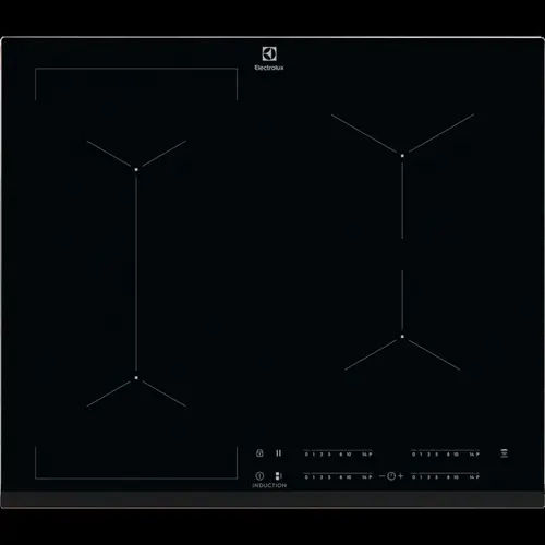 Plita cu inductie Electrolux Bridge EIV634, zone de gatire cu Functie Punte, latime 60 cm, Negru