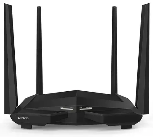 Router Wireless Tenda AC10, Gigabit, Dual Band, 1200 Mbps, 4 Antene externe (Negru)