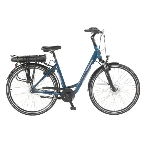 Bicicleta Electrica Corwin 28122, roti 28 Inch, cadru 530mm, motor 250 W, 7 viteze, Albastru