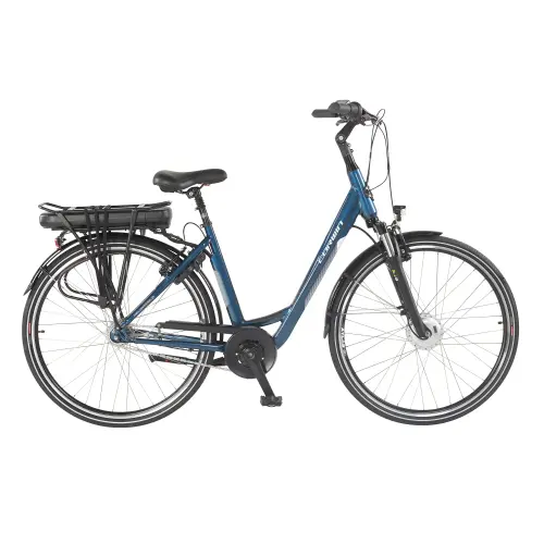 Bicicleta Electrica Corwin 28122, roti 28 Inch, cadru 530mm, motor 250 W, 7 viteze, Albastru