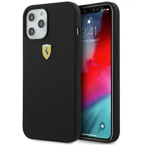 Husa Protectie Spate Ferrari On Track FESSIHCP12LBK pentru iPhone 12 Pro Max (Negru)