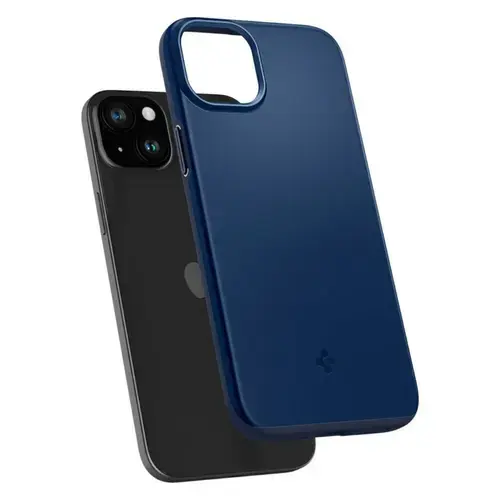 Husa Protectie Spate Spigen Thin Fit pentru Apple iPhone 15 Plus (Albastru)
