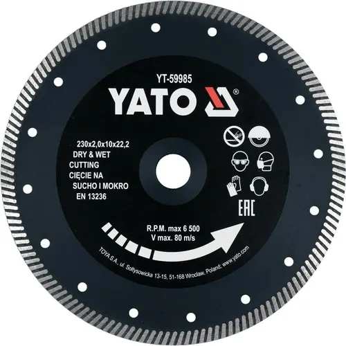 Disc Diamantat Yato YT-59985, 230x22.2x2mm