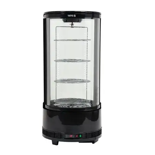 Vitrina frigorifica rotunda Yato YG-05090, 73 l, 504 x 504 x 1060 mm (Negru)