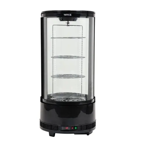 Vitrina frigorifica rotunda Yato YG-05090, 73 l, 504 x 504 x 1060 mm (Negru)