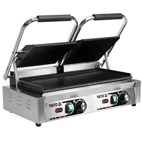 Gratar de contact cu caneluri duble Yato YG-04560, 58 cm, 3.6KW
