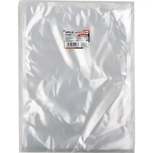 Set 100 saci de vidare, Yato, Poliamida/Polietilena, 300x400 mm, Transparent