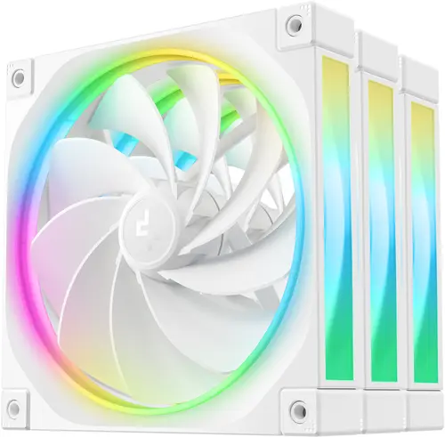 Ventilatoare Deepcool R-FL14R-WHAPN3-G, 140 mm, 1700 rpm, 4-pin PWM, ARGB, 3 bucati (Alb)