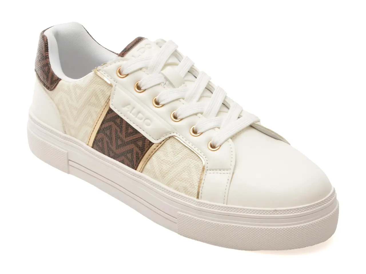 Pantofi sport ALDO albi, BERENTERIEL 125, din piele ecologica