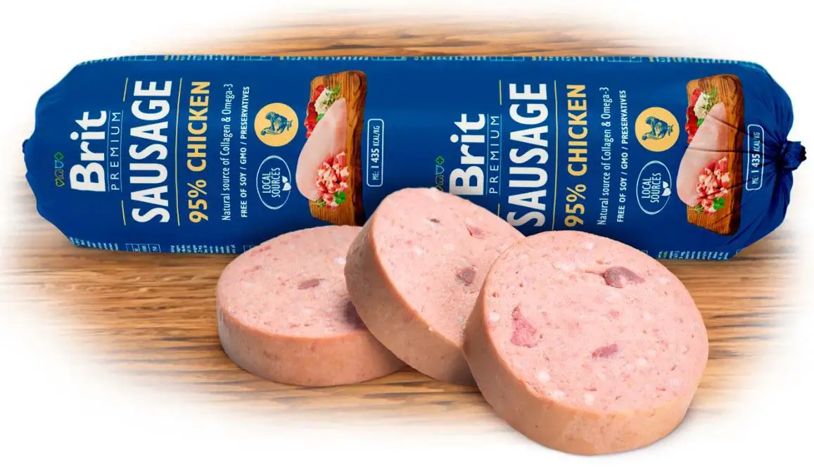 BRIT PREMIUM Salam pentru câini, cu Pui 800g