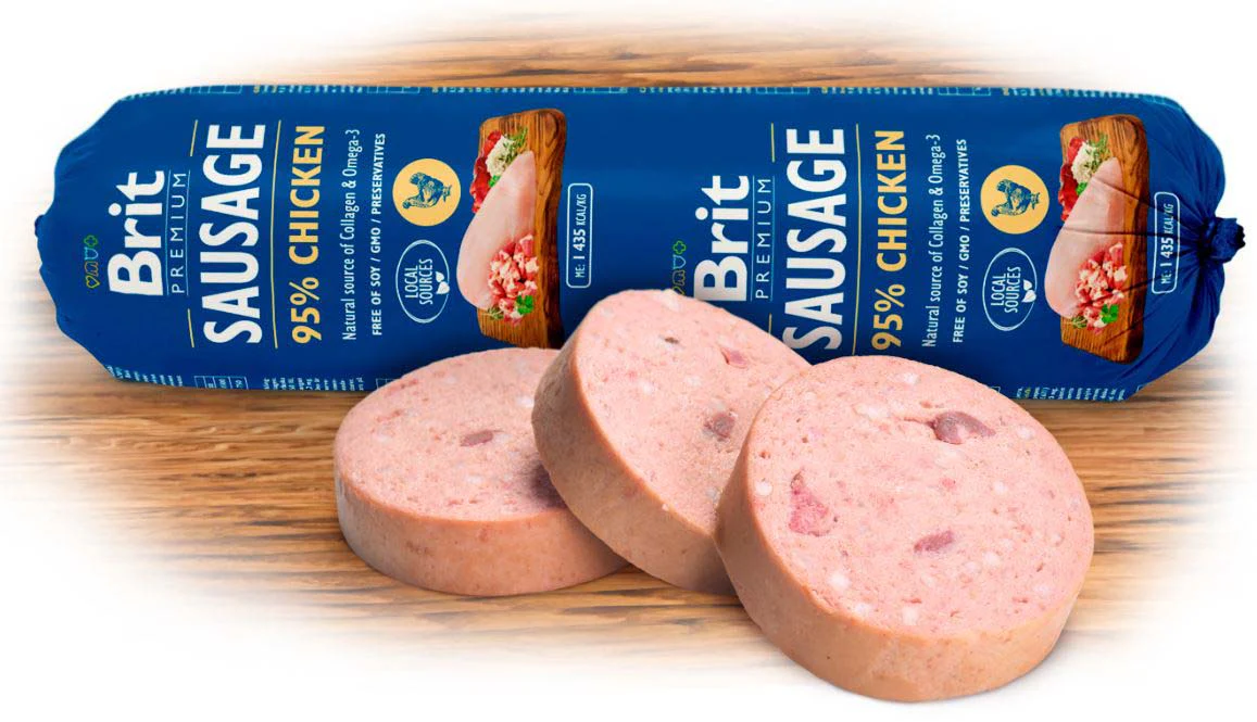 BRIT PREMIUM Salam pentru câini, cu Pui 800g