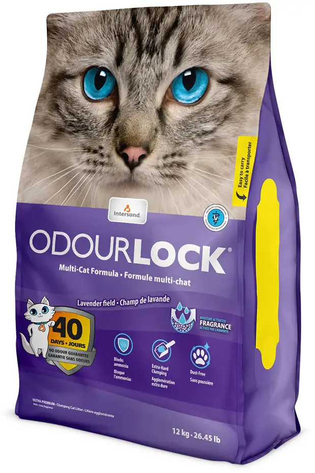 ODOURLOCK Multi-Cat Lavander Formula, nisip pt pisici, cu lavandă