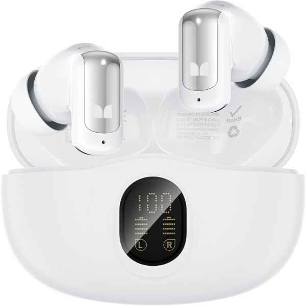 Handsfree Bluetooth Monster N-Lite 217, TWS, Alb