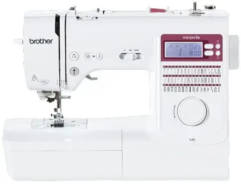 Masina de cusut computerizata Brother A50VM1, 50 Cusaturi, 850 Imp/min, Iluminare LED, Ecran LCD (Alb)
