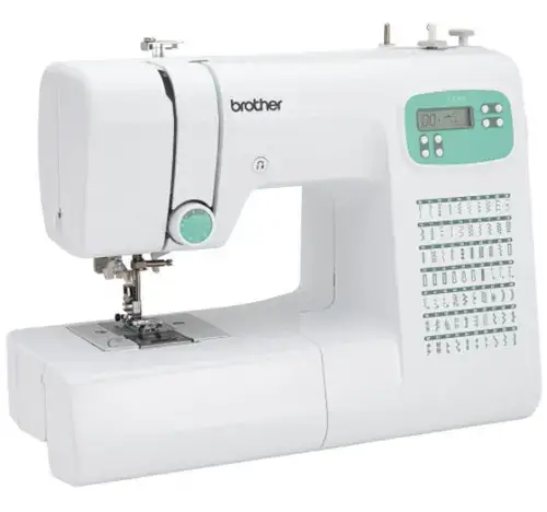 Masina cusut computerizata Brother CS70S, 70 cusaturi, Ecran LCD, 7 butoniere automate, LED, 750 imp/min (Alb/Albastru)