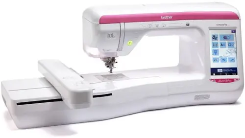 Masina de cusut Brother V3 limited edition V3LEVK1, 227 Broderi, 1050 Imp/min, Iluminare LED, Ecran LCD (Alb)