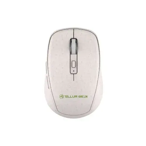 Mouse fara fir Tellur Green, 2.4Ghz, nano receiver, Crem