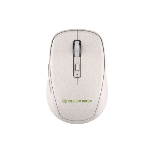Mouse fara fir Tellur Green, 2.4Ghz, nano receiver, Crem