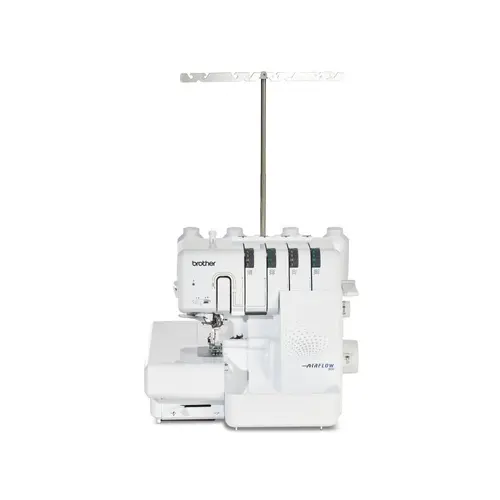 Masina de surfilat Brother Airflow 3000, 1300 ipm, Iluminare LED, 9 cusaturi, 2 ace, 4 fire (Alb)