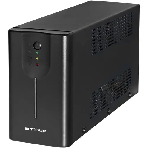 UPS Serioux LD1500LI, Line Interactive, 1500VA/900W, 4 Prize Schuko, USB/RJ45, Regulator automat de tensiune, Management, Repornire Automata