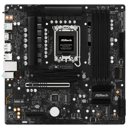 Placa de baza ASRock B860M PRO-A, Intel B860, LGA 1851, DDR5, mATX