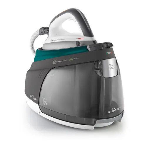 Statie de Calcat Polti La Vaporella XT120C, Talpa Aluminiu, 2350 W, 1.5 l, Boiler 8.5 Bar, Pompa 15 Bar, Functie Steam Pulse 600 gr (Alb/Verde)