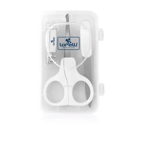 Set manichiura bebe Lorelli, 3 piese, cu suport, White